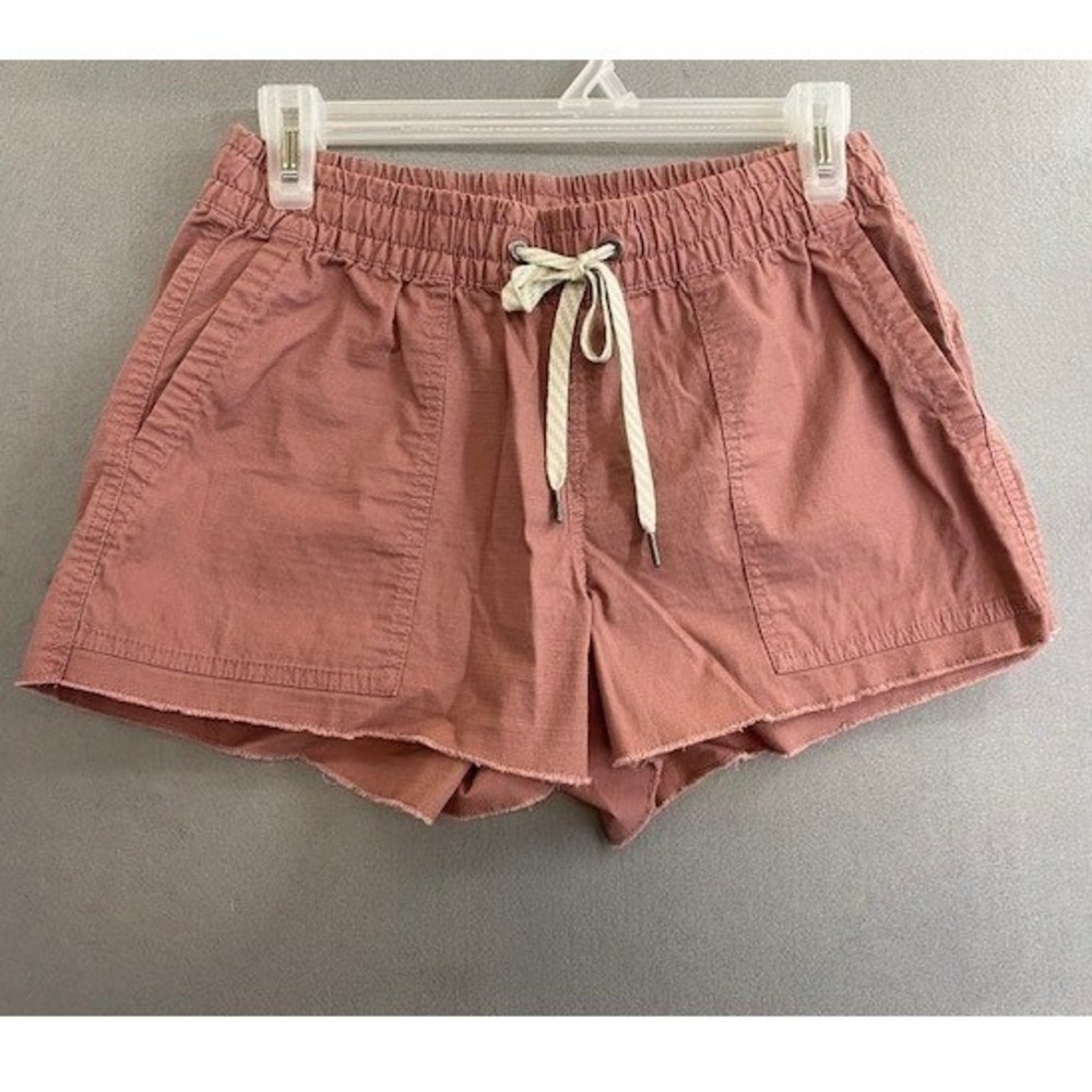 Vuori Womens Ripstop Shorts Rose Pink Organic‎ Cotton Elastic Waist XS VW385
